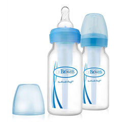 Dr Browns PP Narrow Neck "Options" Baby Bottle Blue - 4 oz / (120 Ml )- Pack of 2