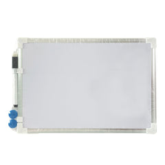 A4 Whiteboard with Two Magnetic Buttons and Marker, Metal Frame