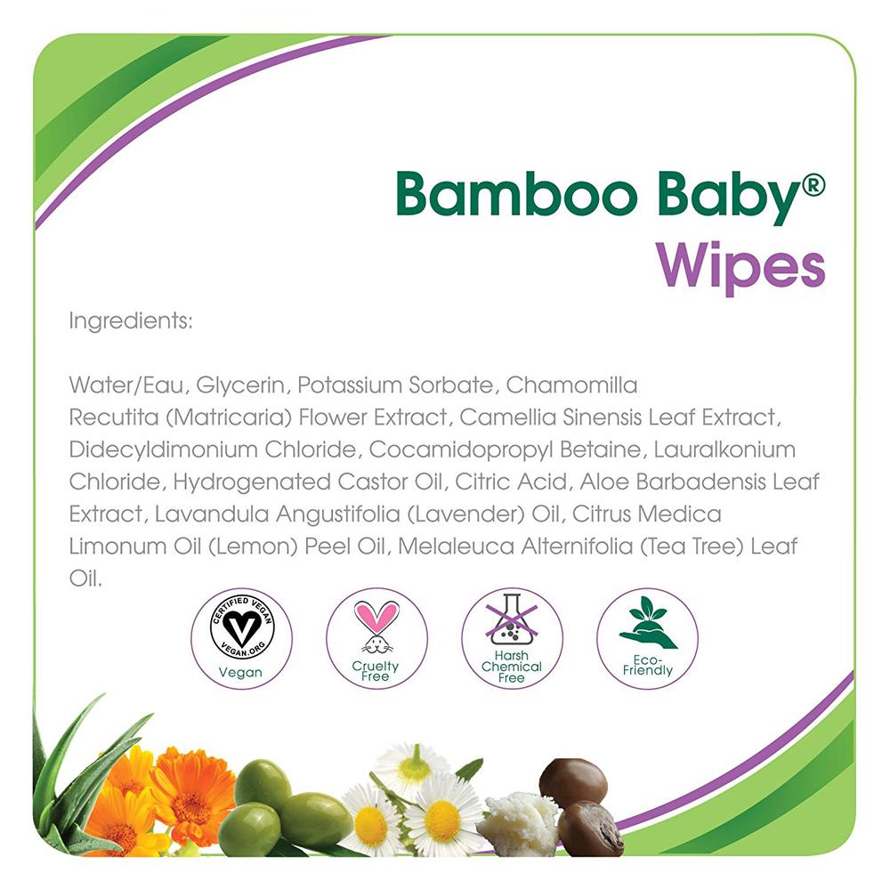 Aleva Naturals Bamboo Baby Wipes - 80 Wipes - Mama's First