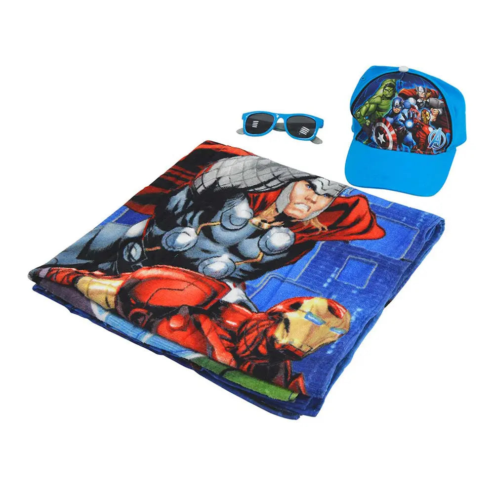 Avengers Beach Set-Bag, Towel, Caps & Sunglasses Avengers
