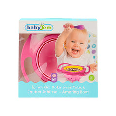 Baby Jem Non Spill Baby Plate Amazing Pink 6+m