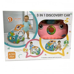 Yaya Duck Baby Walker 3 in 1 Discovery Car, Pink