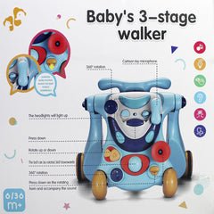 Yaya Duck Baby 3 Stage Walker - Blue