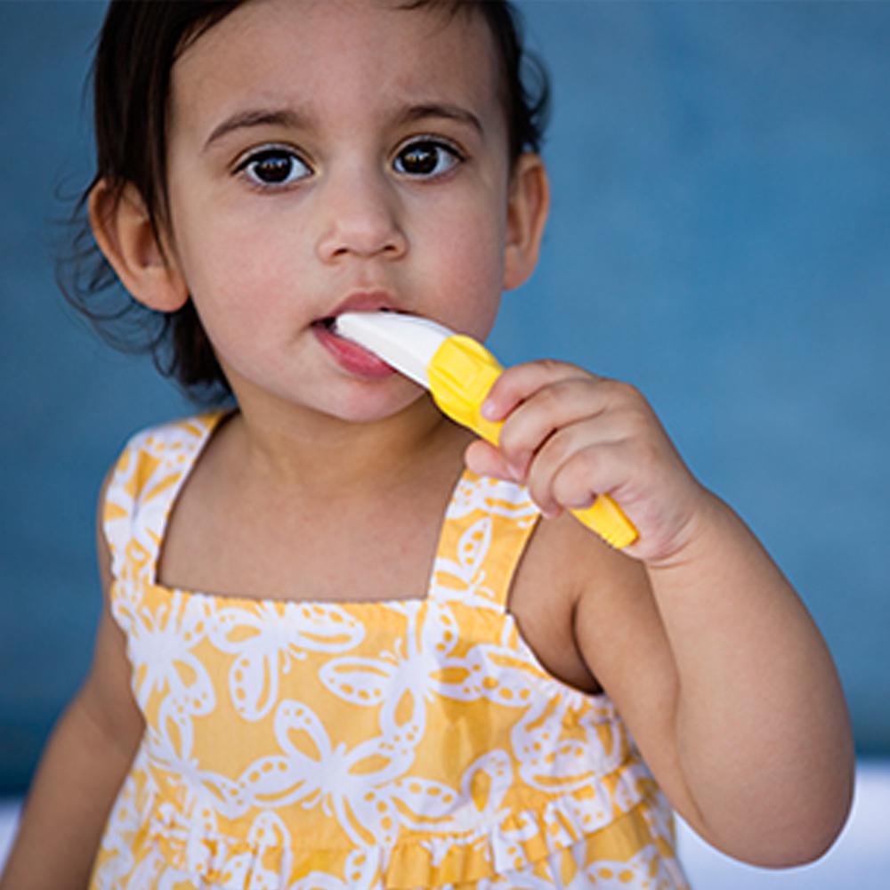 Baby Banana Infant Toothbrush - Yellow - (12 to 24 Months) - Mama's First