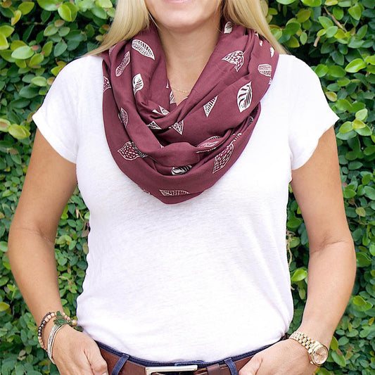 Bebe Au Lait Plum Jersey Nursing Scarf - Mama's First