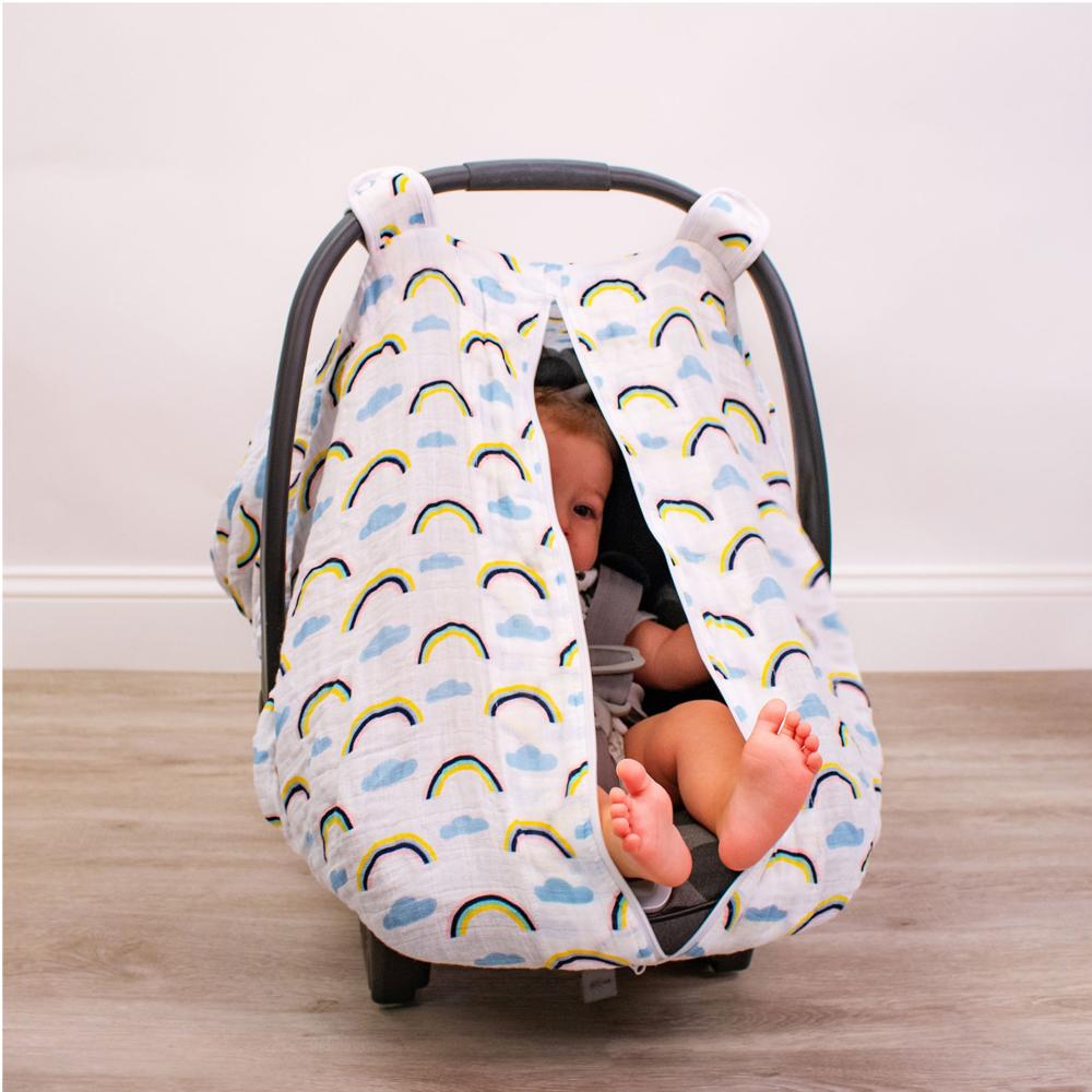 Bebe Au Lait Rainbow Car Seat Cover - Mama's First
