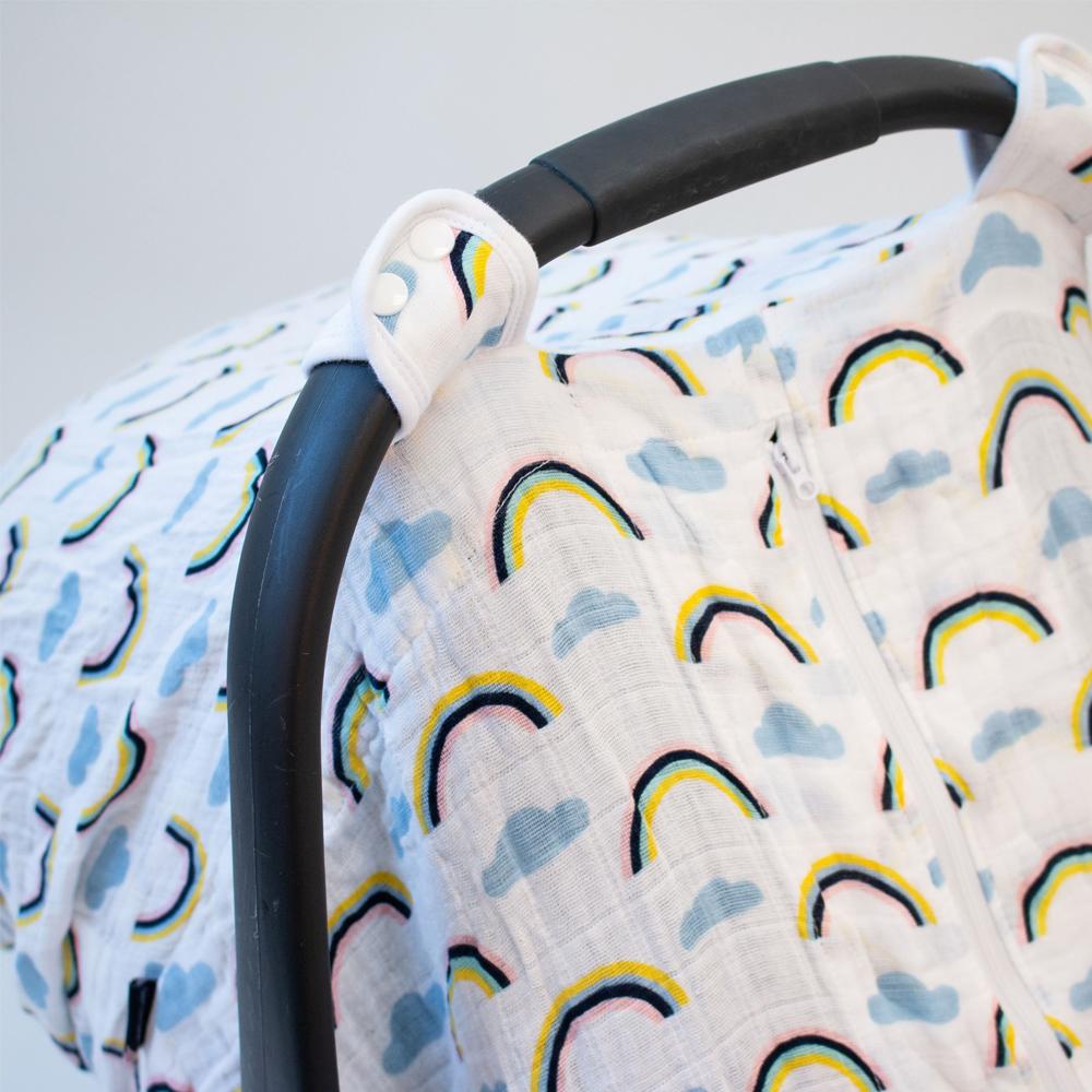 Bebe Au Lait Rainbow Car Seat Cover - Mama's First