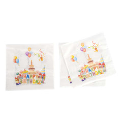 Birthday Napkins - Birthday Balloons