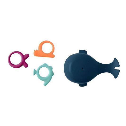 Boon Chomp Hungry Whale Bath Toy - Navy