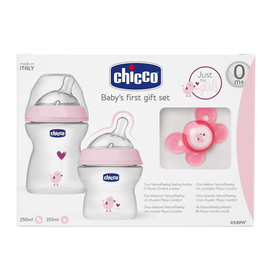 Chicco Natural Feeling Gift Set Pink