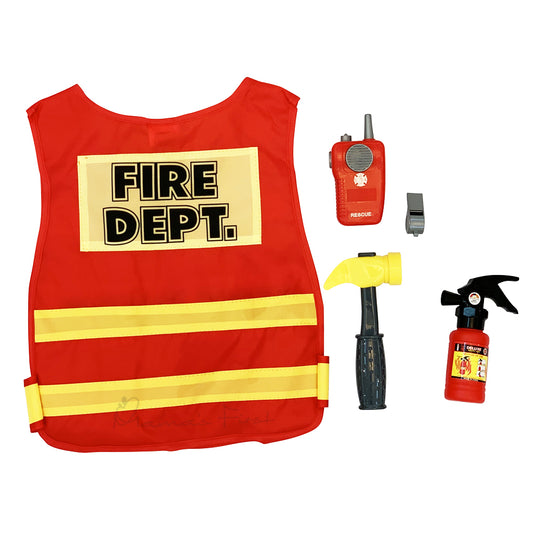 Children Firefighter Costume, Vest style kit