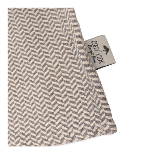 Cigit Straw Patterned Blanket for Babies 93 x 100 cm - Smoke