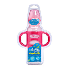 Dr Browns PP Narrow Options+ Sippy Spout Bottle with Silicone Handles, ( 250 ml)- Pink