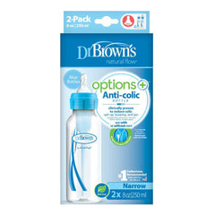 Dr Browns PP Narrow Neck "Options" Baby Bottle - Blue - Pack of 2 :(250 Ml)