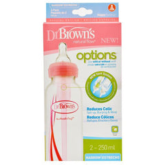 Dr Browns PP Narrow Neck "Options" Baby Bottle - Pink - Pack of 2 : (250 Ml)
