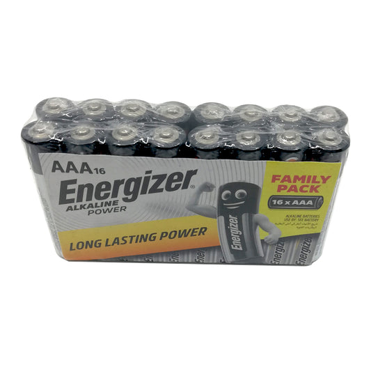 Energizer AAA Alkaline Single Use Very Small Batteries - Pack of 16