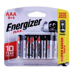 Energizer AAA Batteries - 4+8 Max