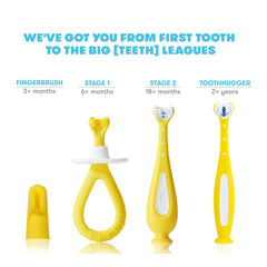 فرشاة أسنان لتدريب الأطفال من فريدا بشعيرات سيليكون ناعمة - 6 شهور + - أصفر