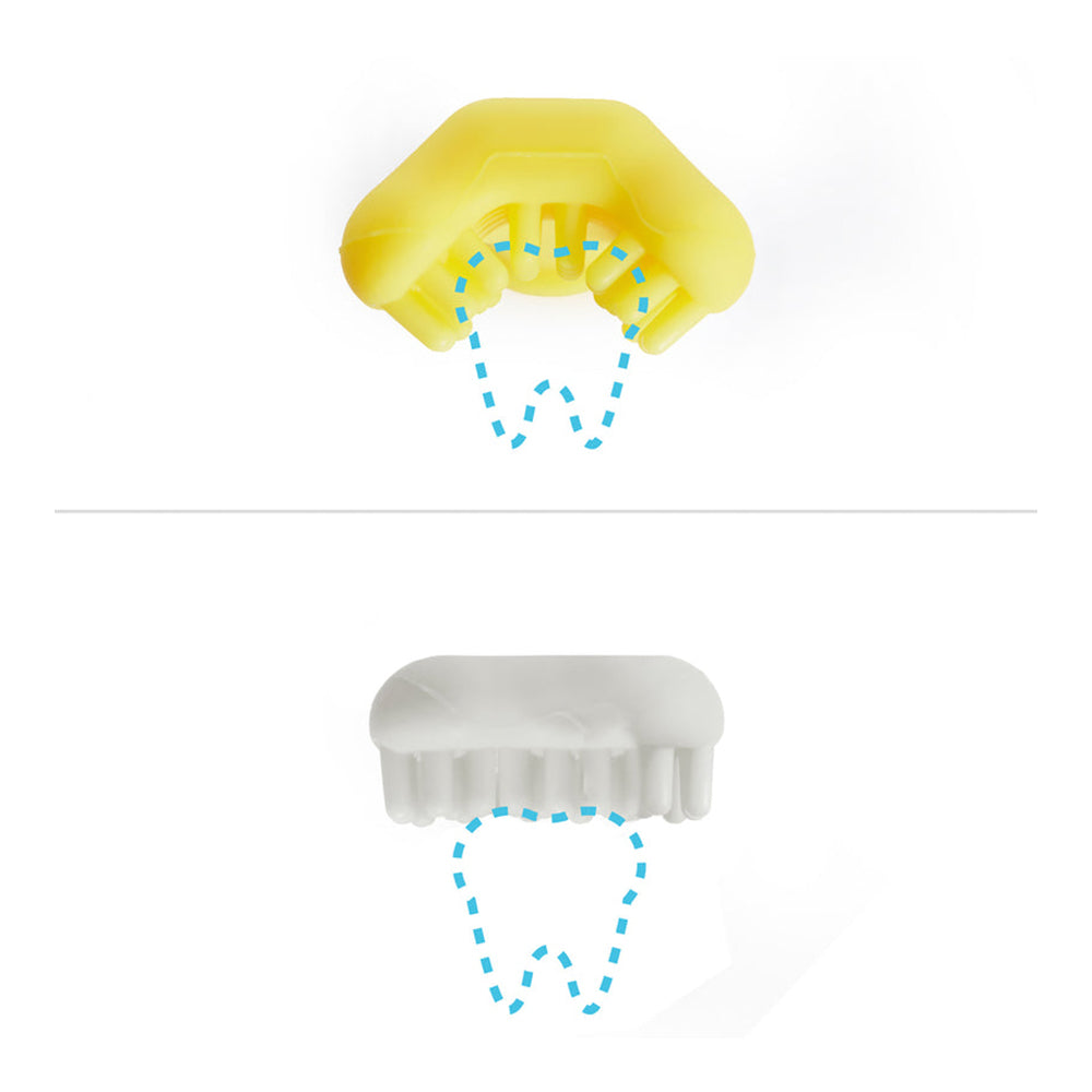 Frida Baby Training Toothbrush for Babies with Soft Silicone Bristles - 6 Months+ - Yellow