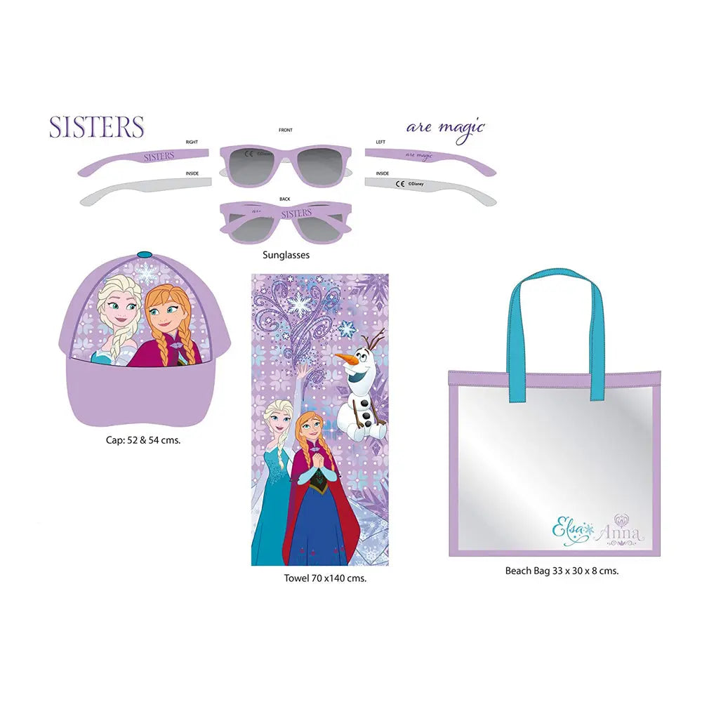 Frozen Beach Set-Bag,Towel,Caps & Sunglasses Frozen