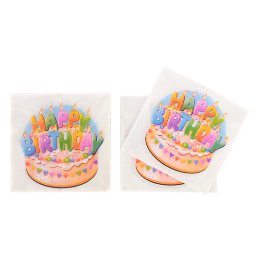 Birthday Napkins - Birthday Cake