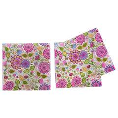 Party Napkins - Pink Flowers