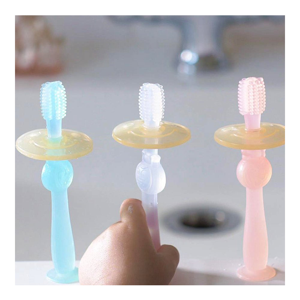 Haakaa 360° Silicone Toothbrush - 6 Months+ - Blue