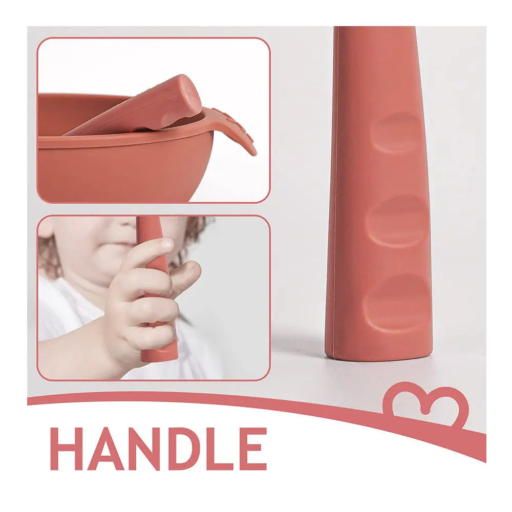 Haakaa Bendy Silicone Cutlery Set - Rust Haakaa