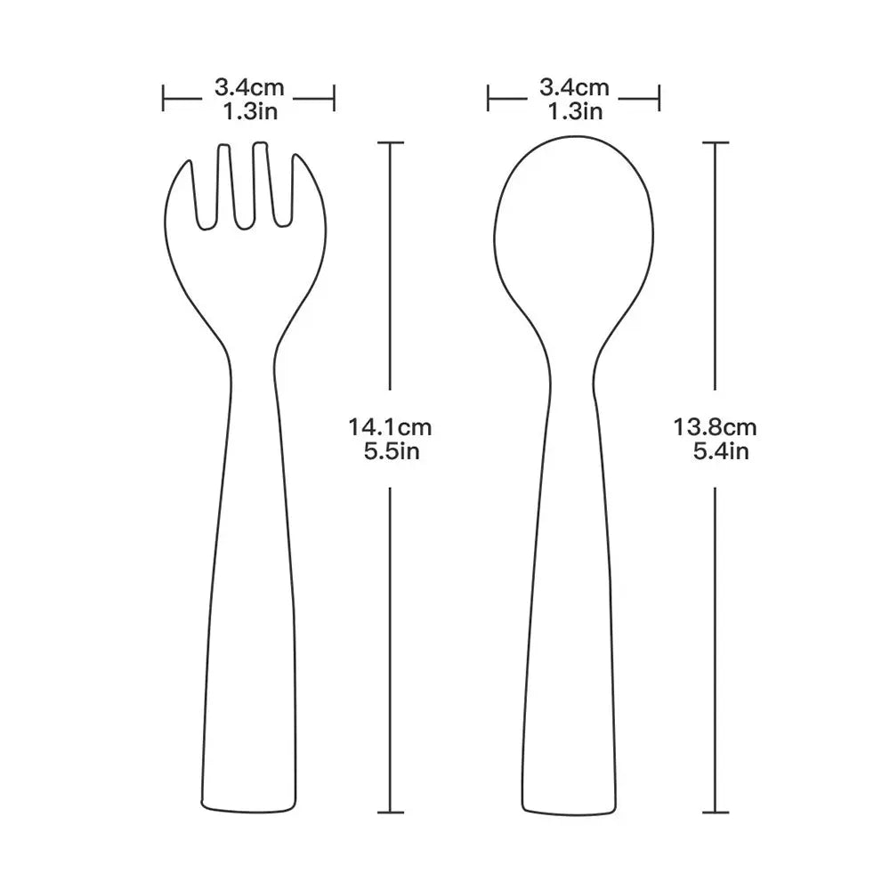 Haakaa Bendy Silicone Cutlery Set - Rust Haakaa