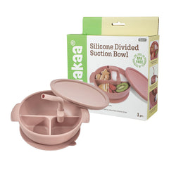 Haakaa Silicone Divided Suction Bowl - Blush