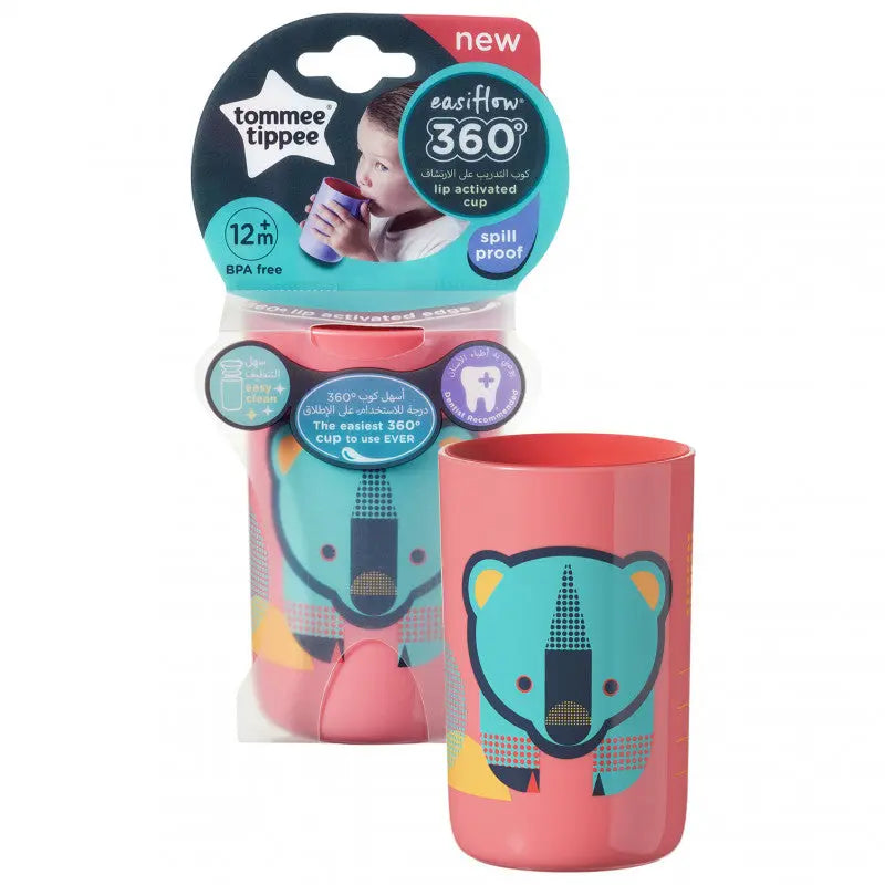 Tommee Tippee TT 360° Beaker Cup,  Pink Tommee Tippee