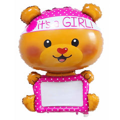 Its a Girl Bear Balloons, 46 Inch - not inflated helium