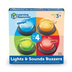 Learning Resources - Lights And Sounds Buzzers (Set of 4)  - 3 years+