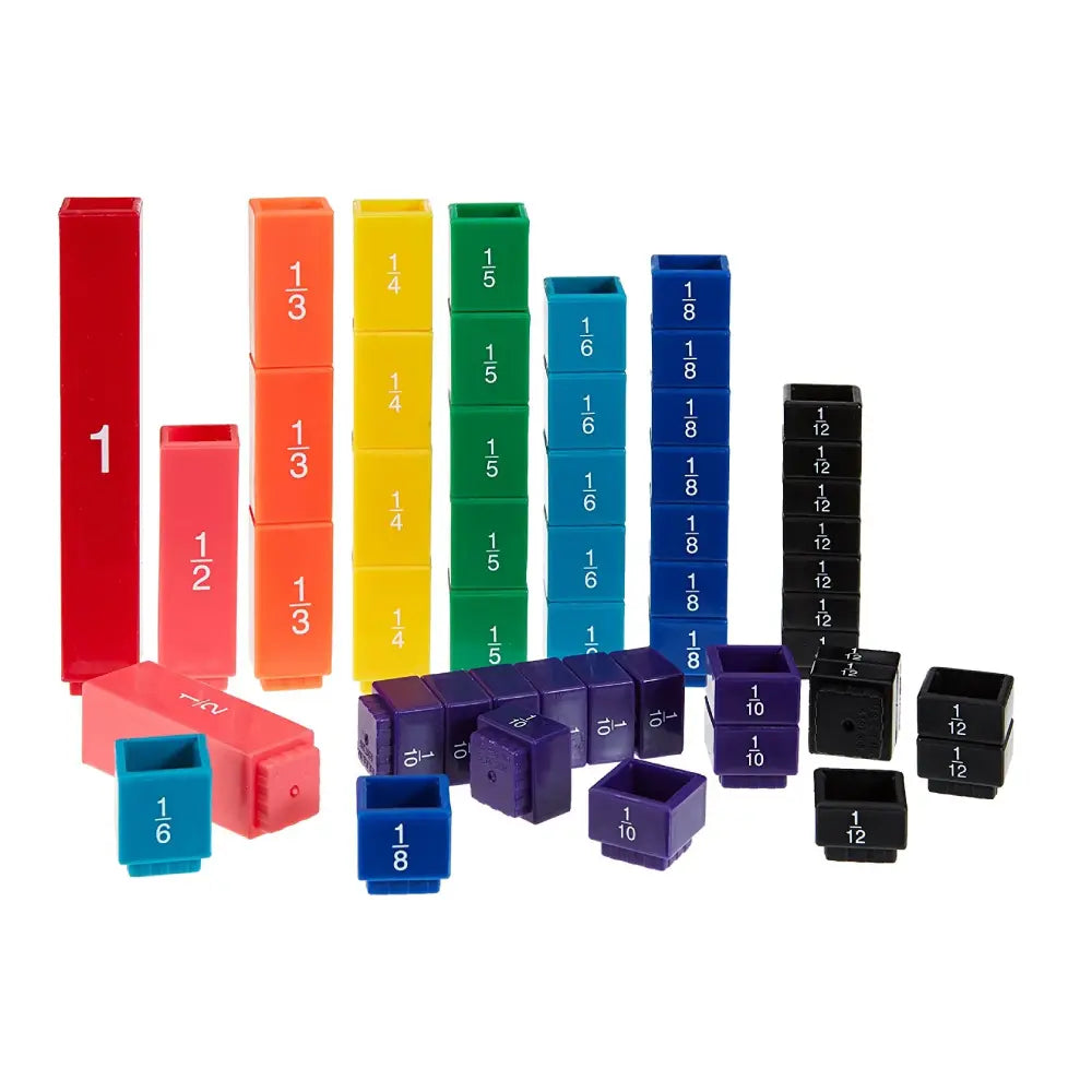 Learning Resources - Fraction Tower Fraction Cubes Learning Resources