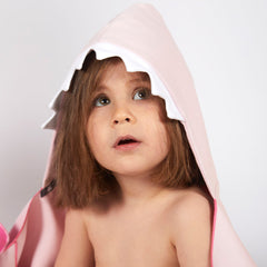 منشفة بغطاء للرأس للأطفال الصغار من Little Champions لون قرش وردي