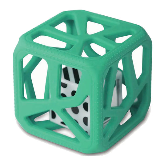 Malarkey Kids Chew Cube Easy Grip Teether Rattle - Turquoise Malarkey Kids