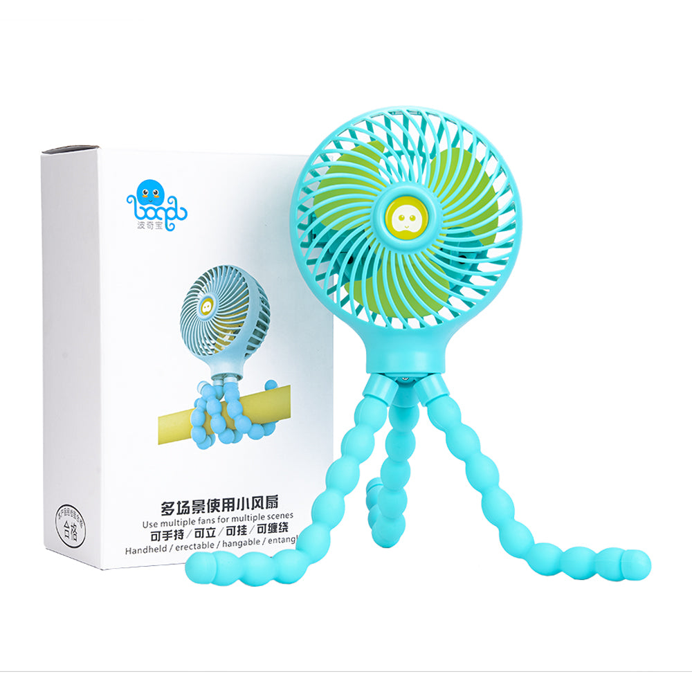 Mamas First Mini Fan Flexible Tripod - Blue