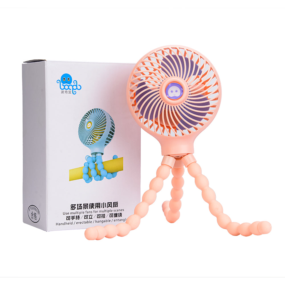 Mamas First Mini Fan Flexible Tripod - Pink