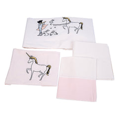 Momi Shop Duvet Cover Set - Pink (Pillow 35x45cm)