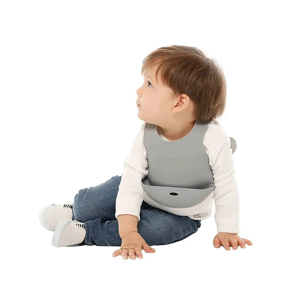 Minikoioi Silicone Bib - Grey MiNiKOiOi