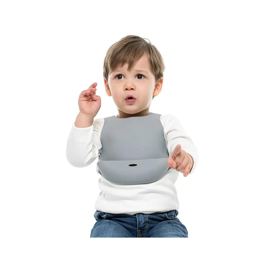 Minikoioi Silicone Bib - Grey MiNiKOiOi