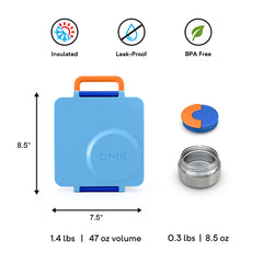 OmieBox Thermos Lunch Box - Blue Sky - 240ml