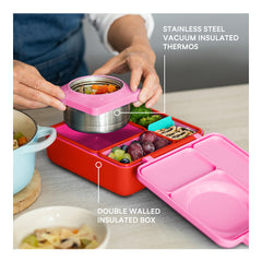 OmieBox Thermos Lunch Box - Pink Berry - 240ml