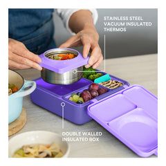 OmieBox Thermos Lunch Box - Purple Plum - 240ml