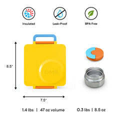 OmieBox Thermos Lunch Box - Sunshine - 240ml