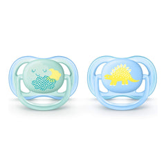 Philips Avent Soother Ultra Air 0-6 months - 2 Pieces, Blue