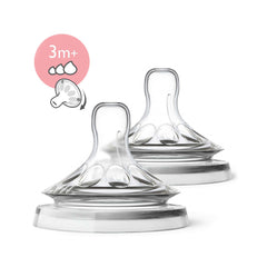 Philips Avent Natural 2.0 baby bottle nipples Variable Flow - Pack of 2 (Age:3 Months+)