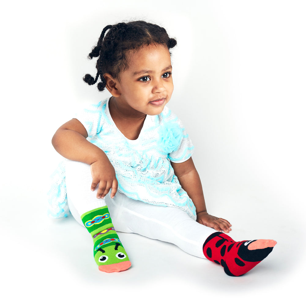 جوارب الأطفال الدعسوقة وكاتربيلر للأطفال - 1-3 سنوات