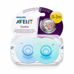 Philips Avent Soothie 0-3 Months, Blue Green Pack of 2
