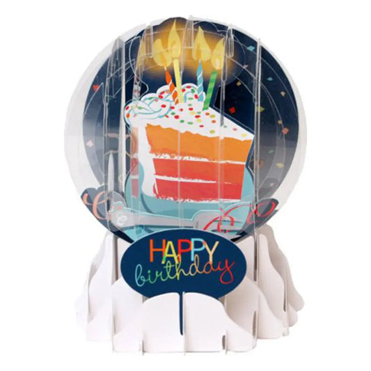 Pop Up 3D Birthday Card Big Slice of Cake Up With Paper